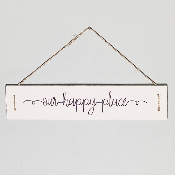 Other - Our Happy Place Inspirational Wood Sign